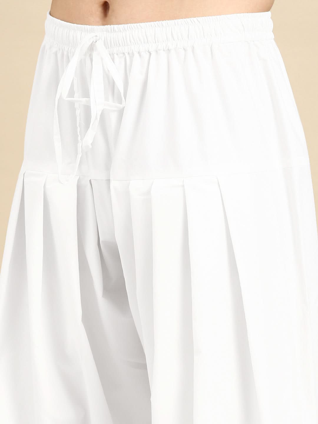 White fine Cotton Pathani with Salwar