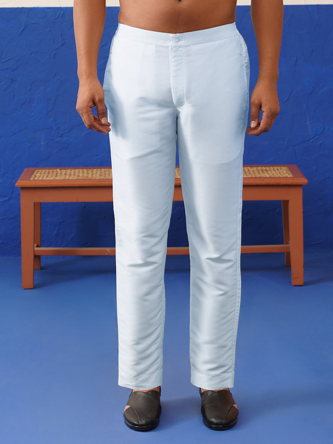 Light Blue Embroidery Indo set