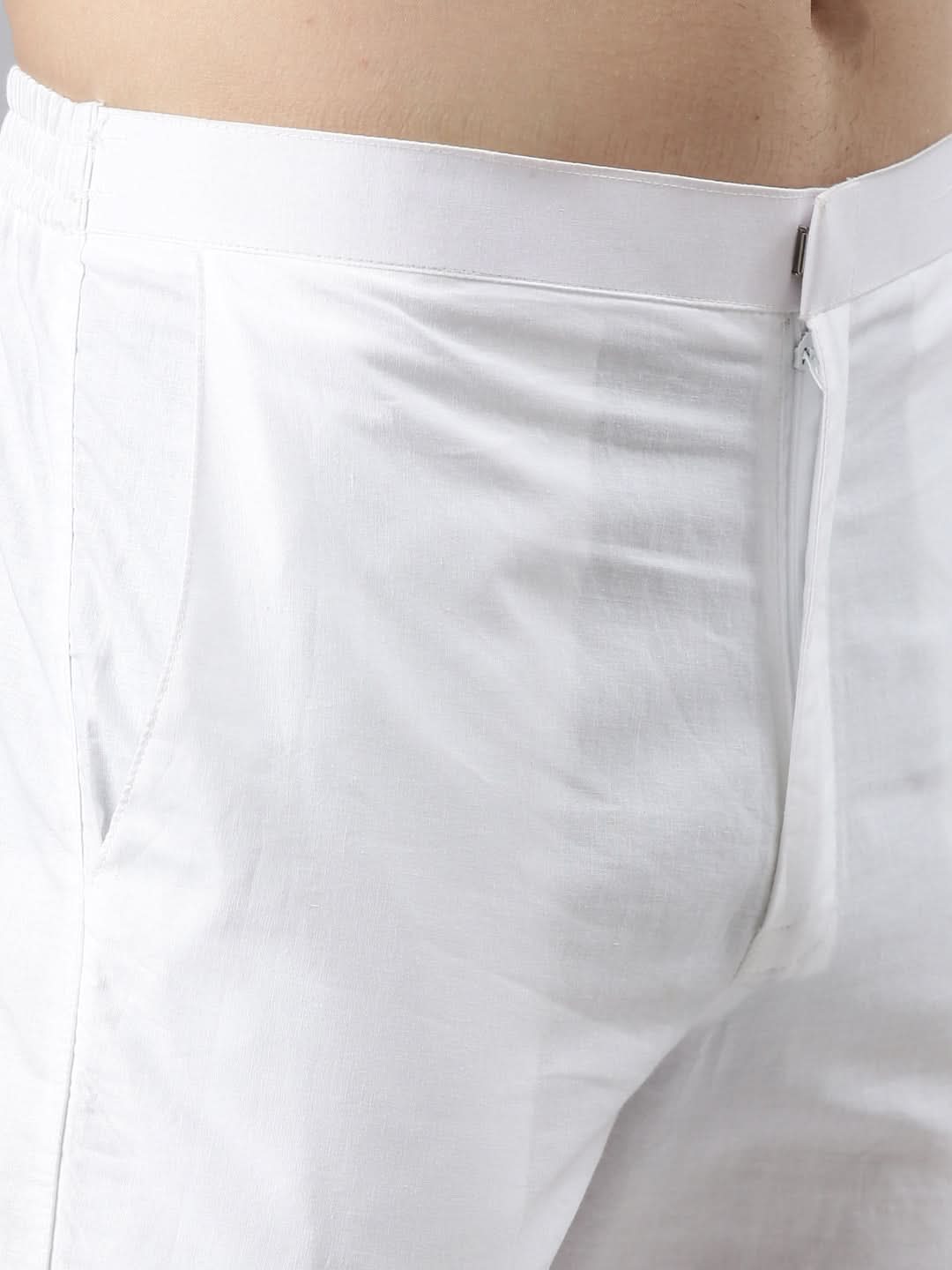 White Printed Jacket Kurta Set