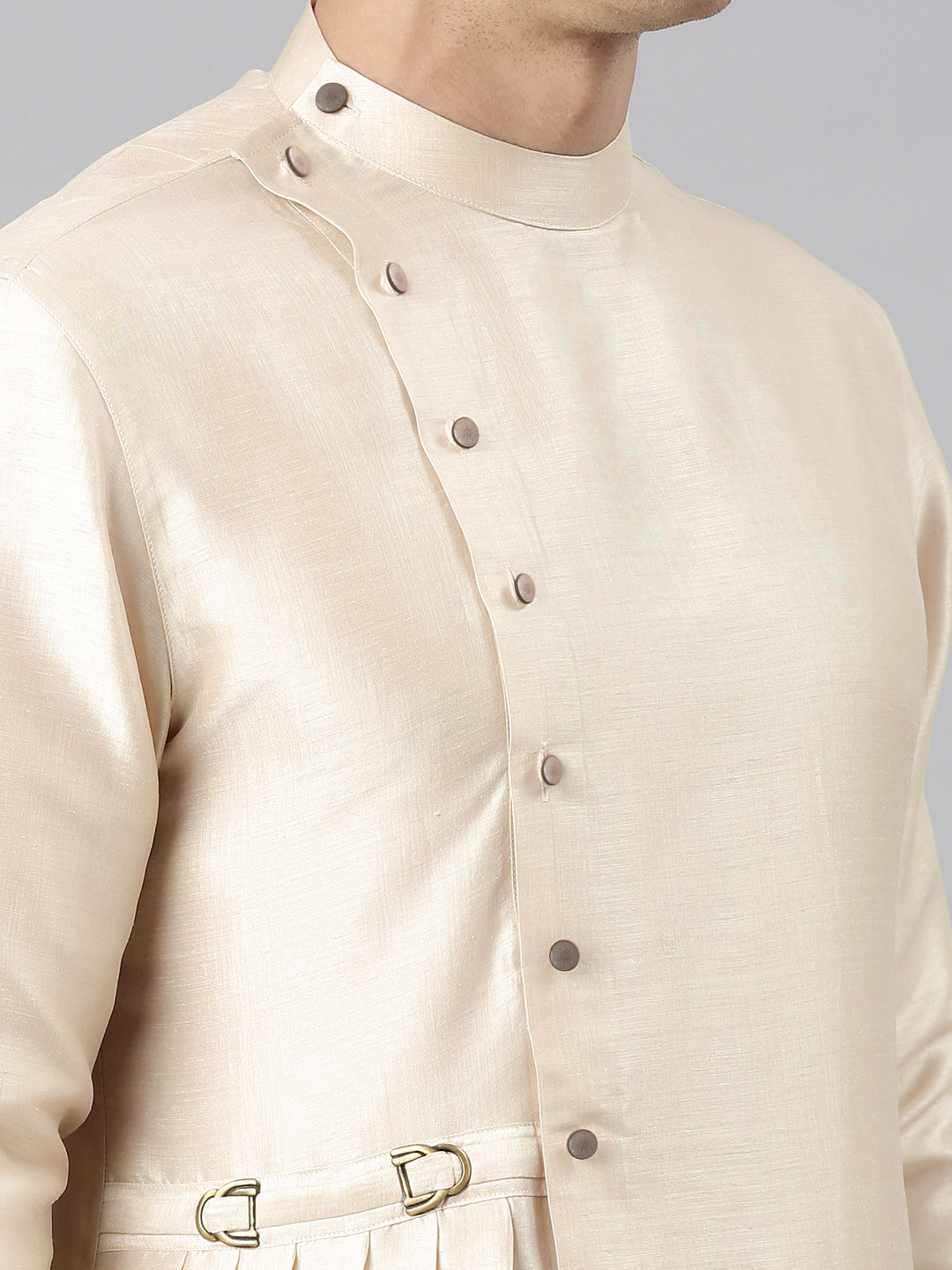 Light beige Drape Kurta Set