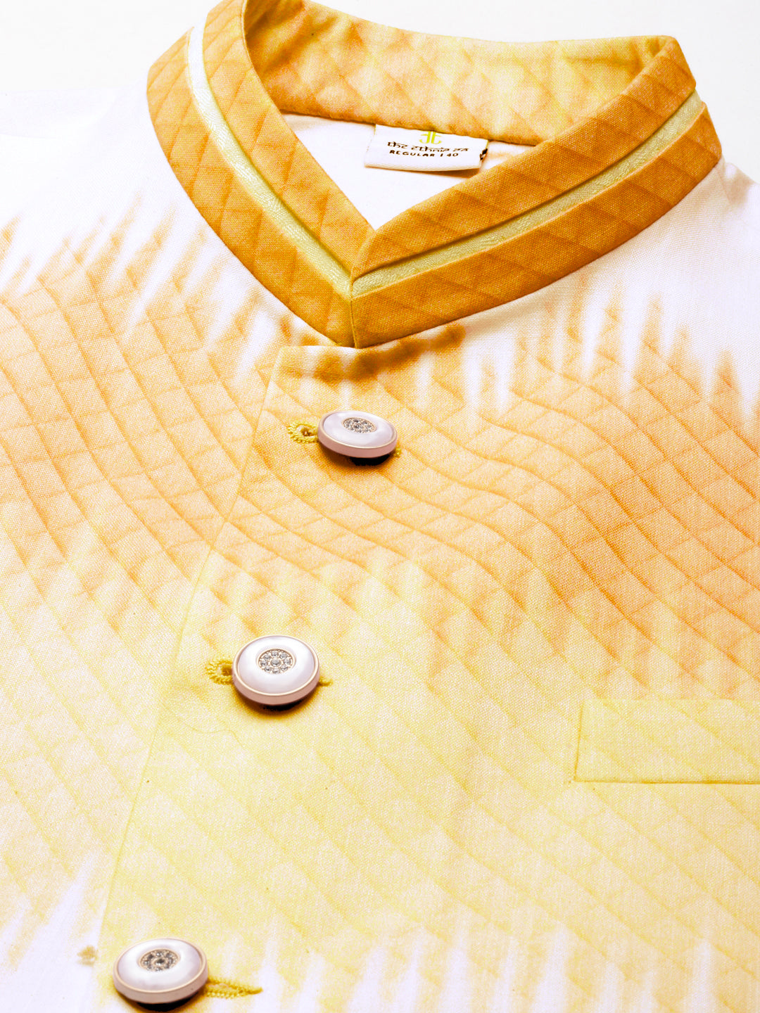 Yellow Ombre Jacket Kurta Set