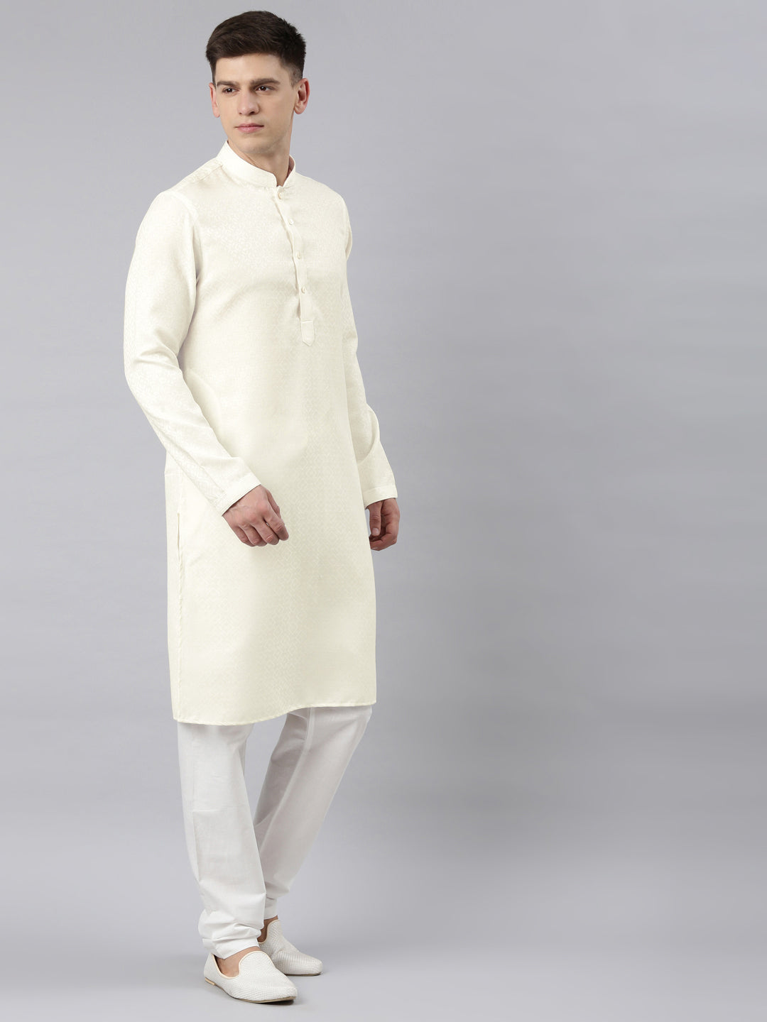Yellow Ombre Jacket Kurta Set