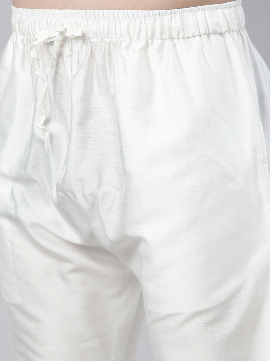 Grey Self design Side Open Kurta Set