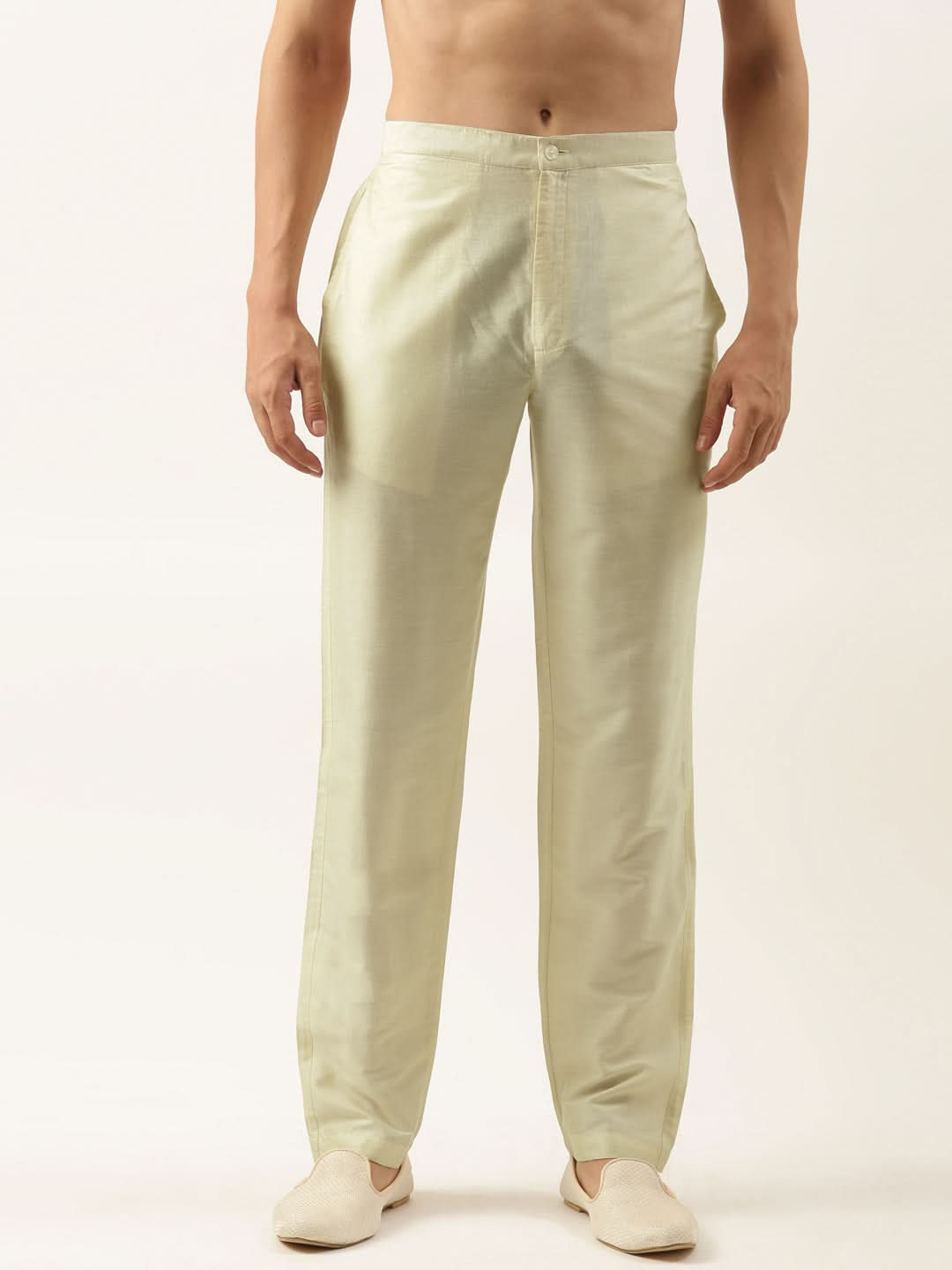 Light Gold Cotton Silk Pant Pajama