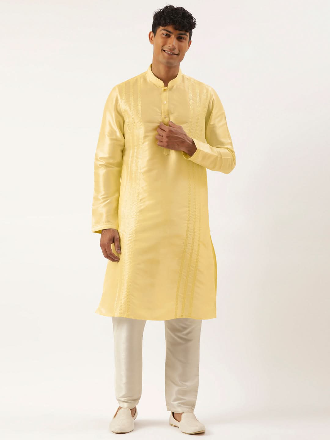 Yellow Embroidered Kurta Set