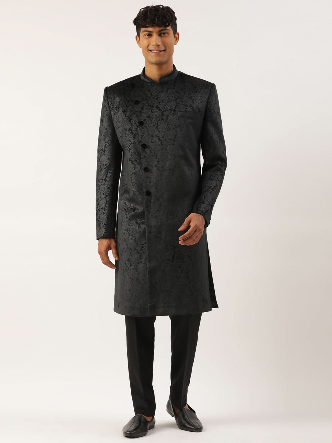 Black Paisley Velvet Indo Set