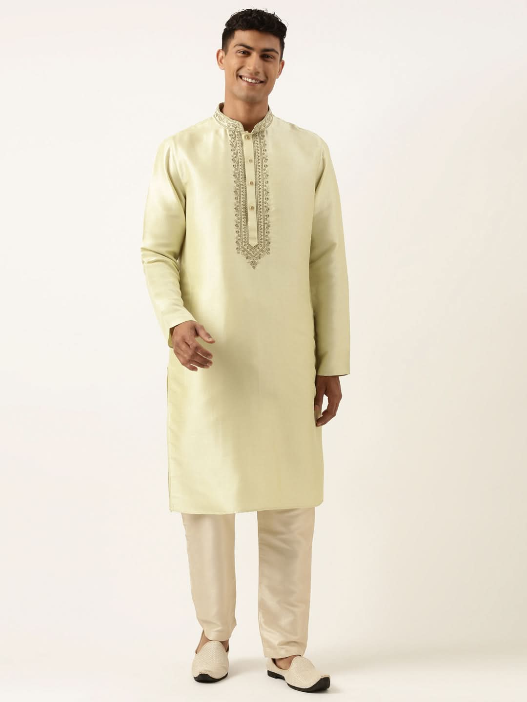 Pistachio Embroidery Kurta Set