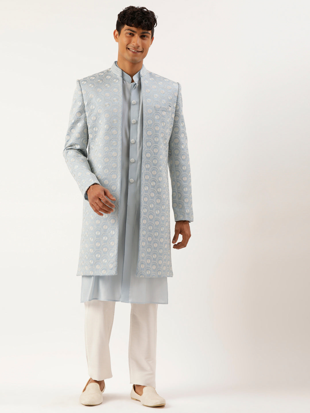 Light Blue Embroidery Indo