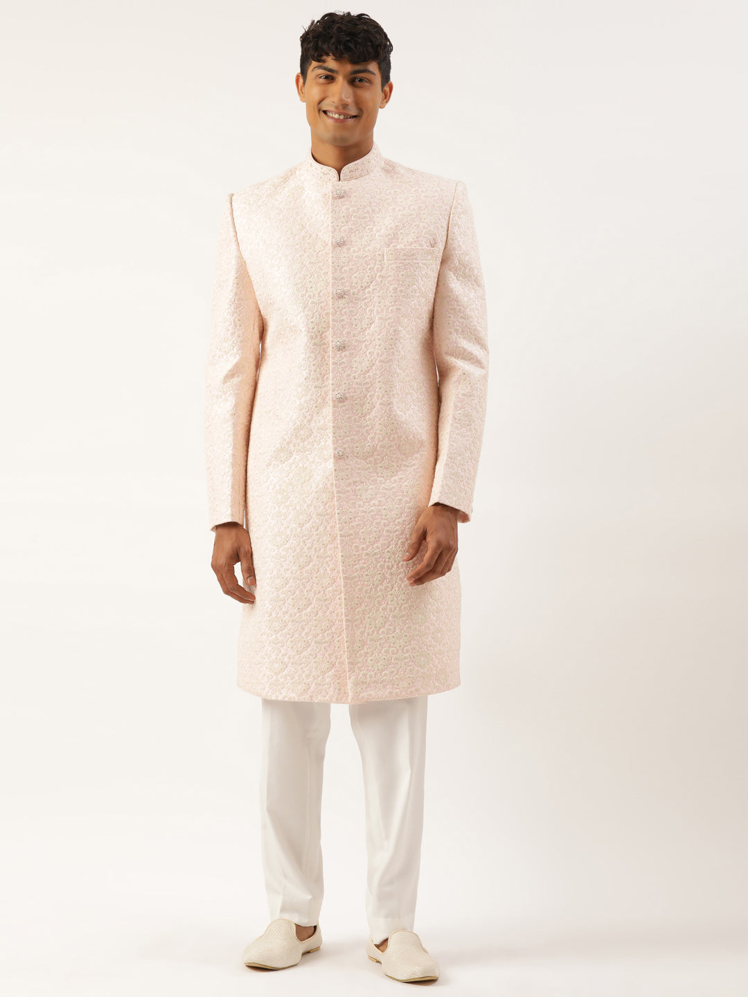 Baby Pink Embriodered Indowestern