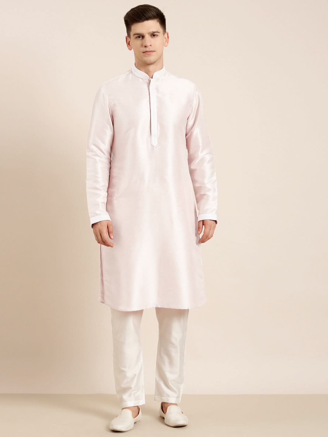 Light pink Embroidered Kurta Set