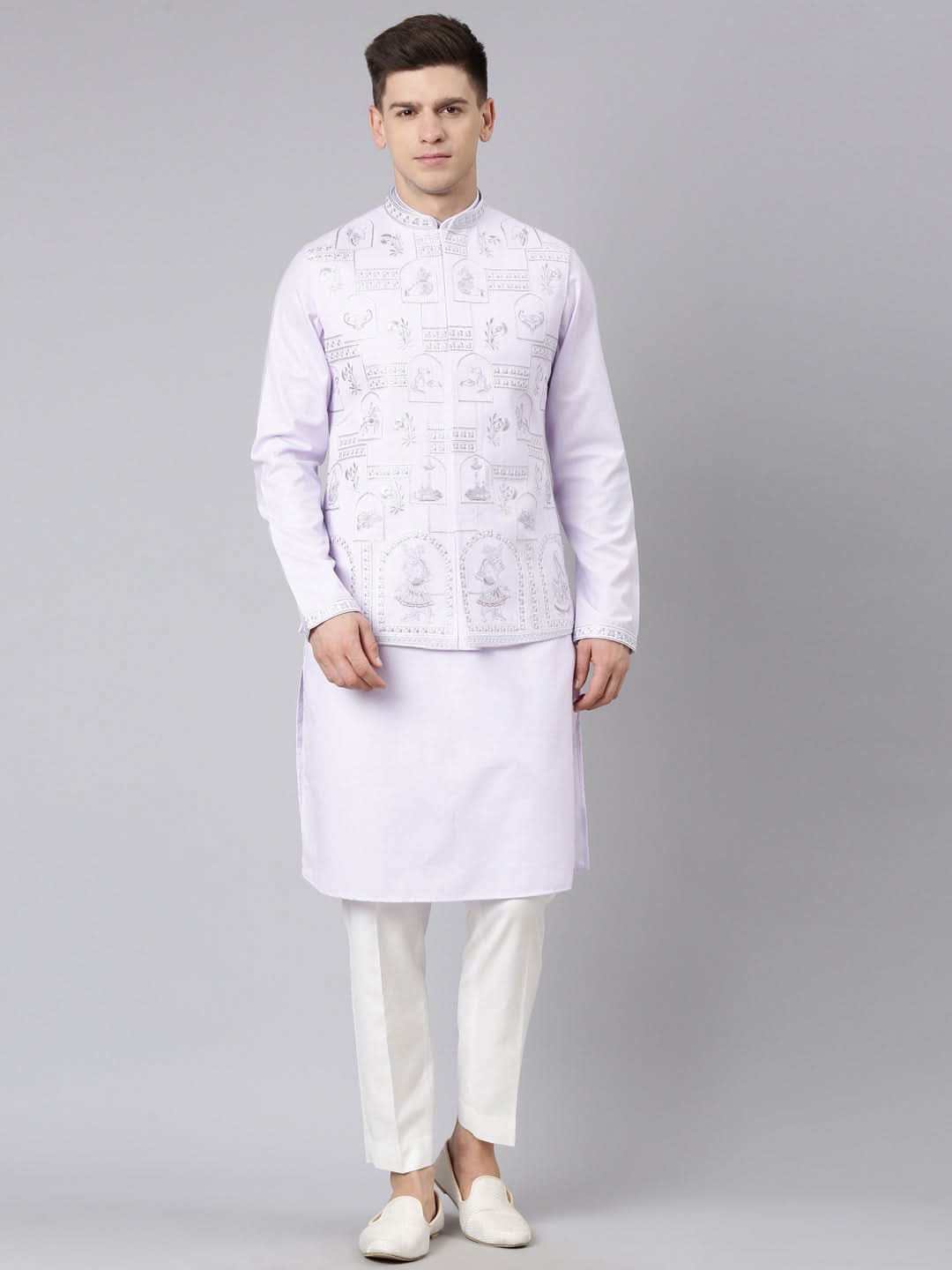 Light purple Vivah Story Jacket Kurta set