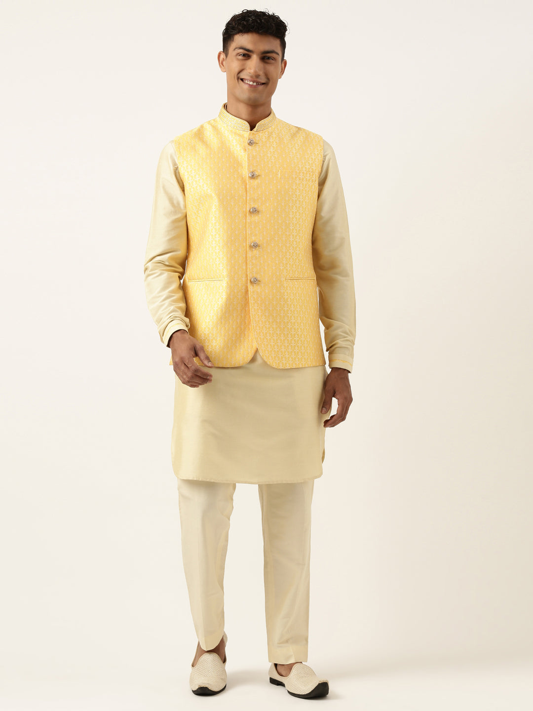 BANARASI BROCADE JACKET WITH KURTA SET