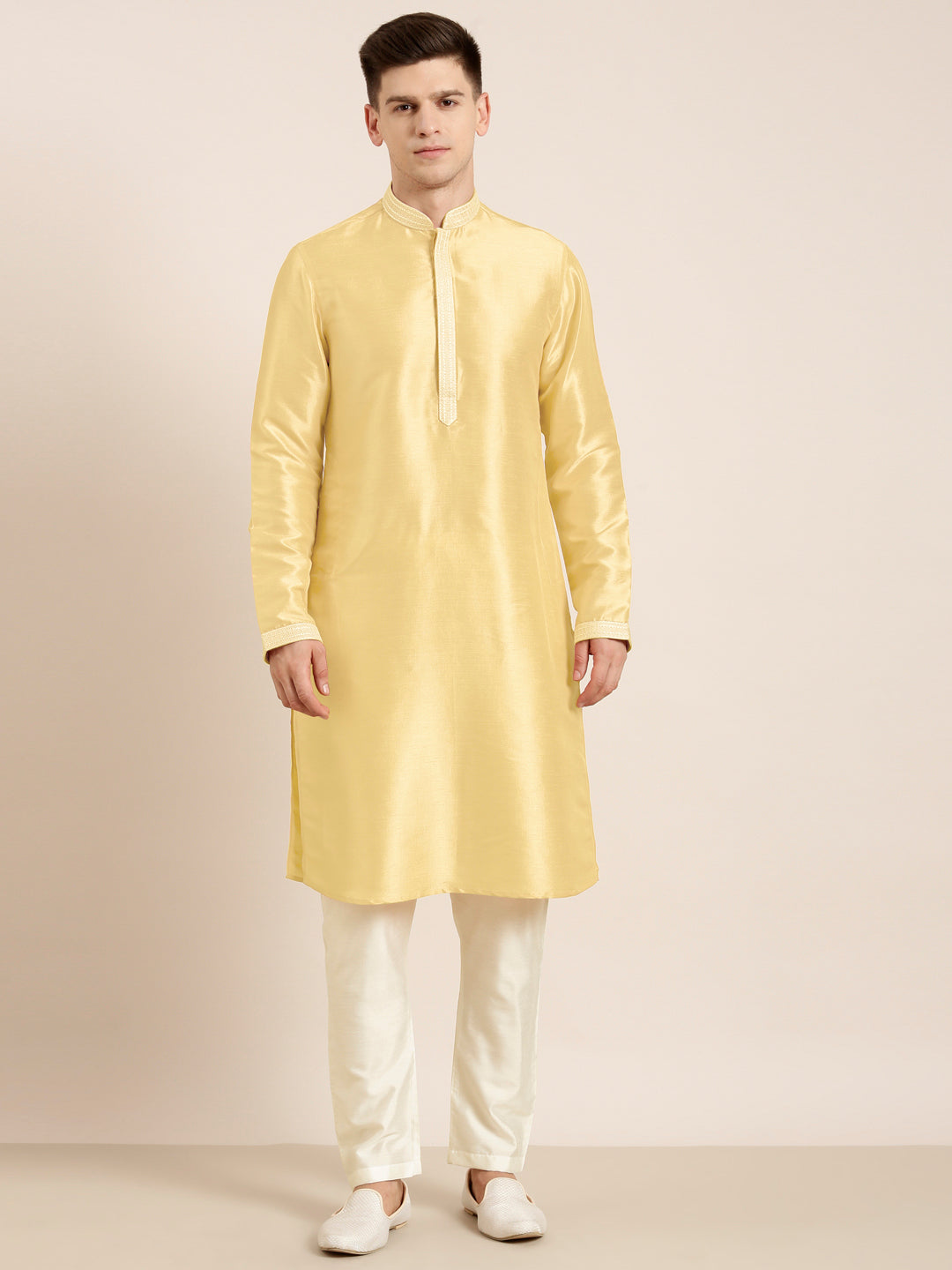 Yellow Embroidered Kurta Set