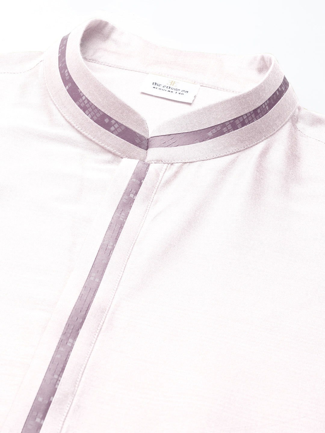 Lilac Jacquard Jacket With Kurta Set