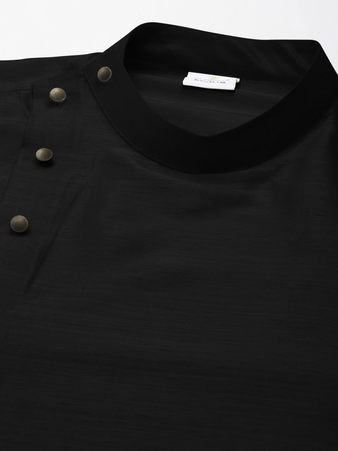 Black Drape Kurta Set