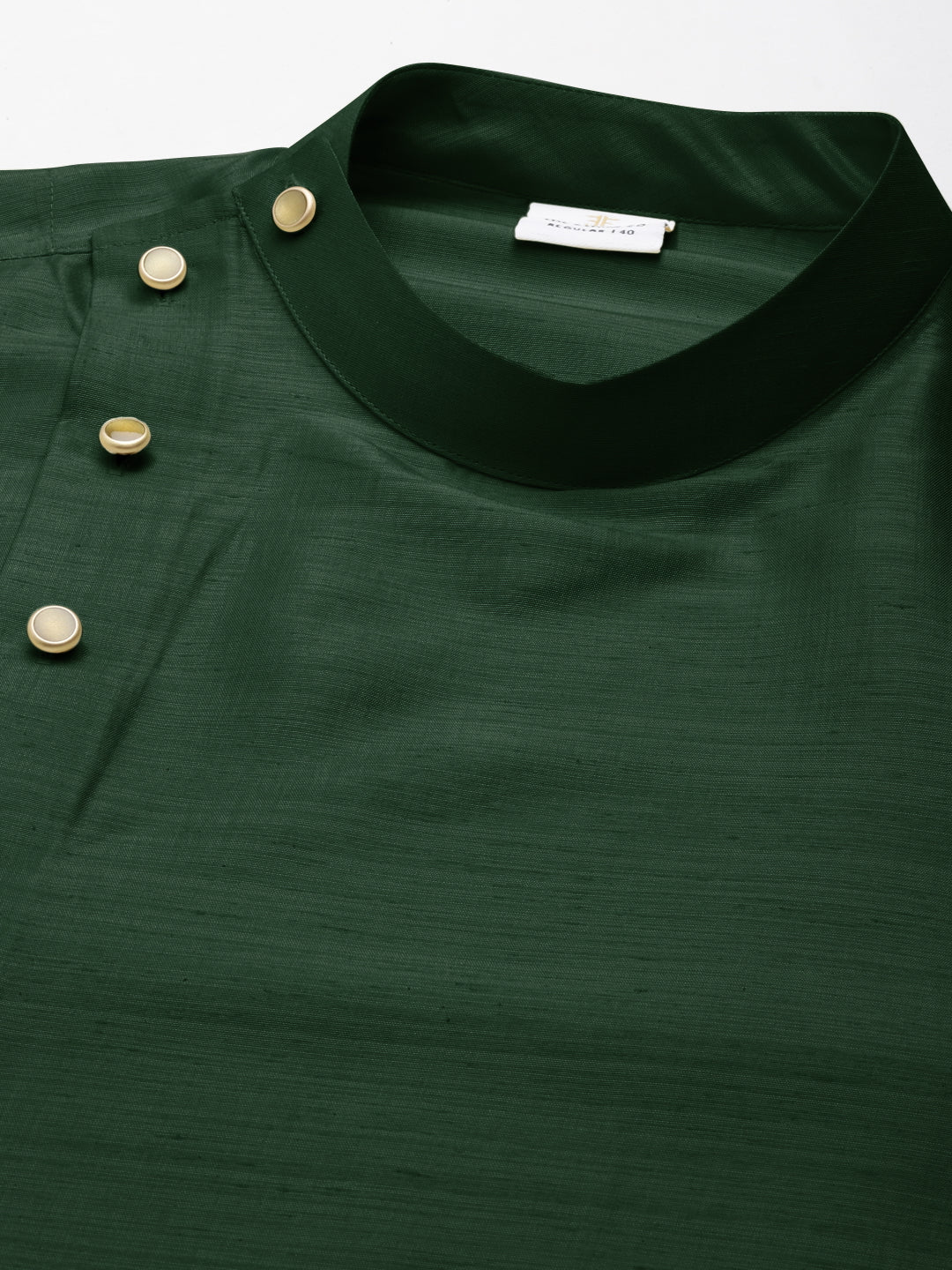 Bottle green Drape Kurta Set