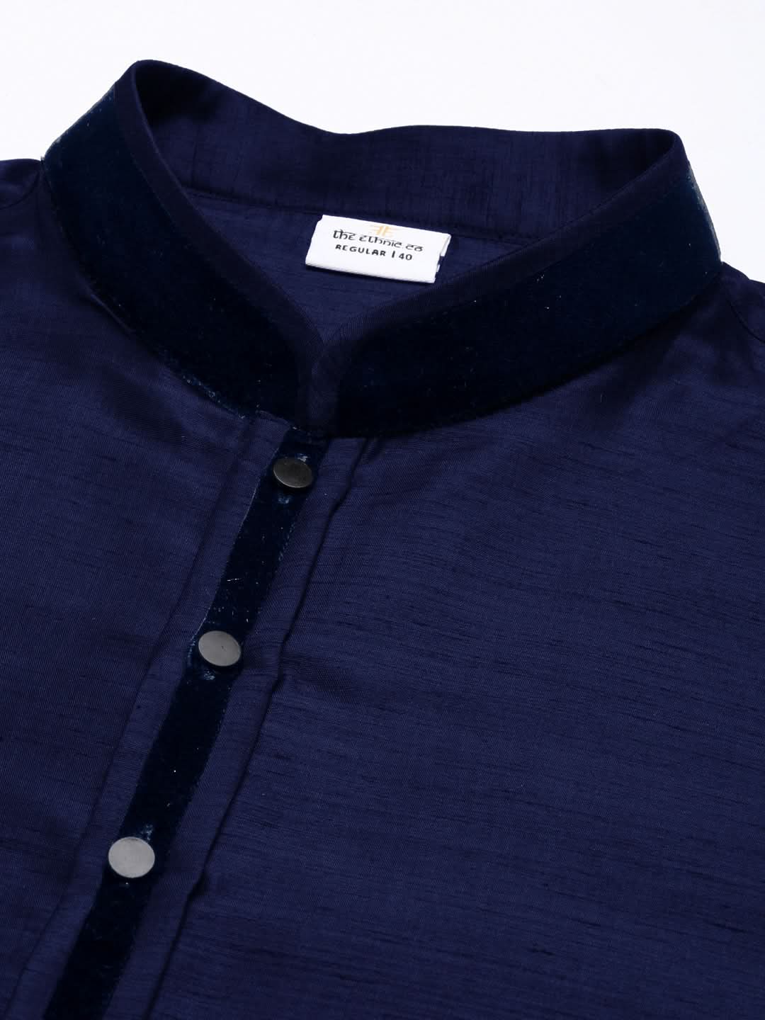 Blue Velvet Hand Embroidery Jacket Set