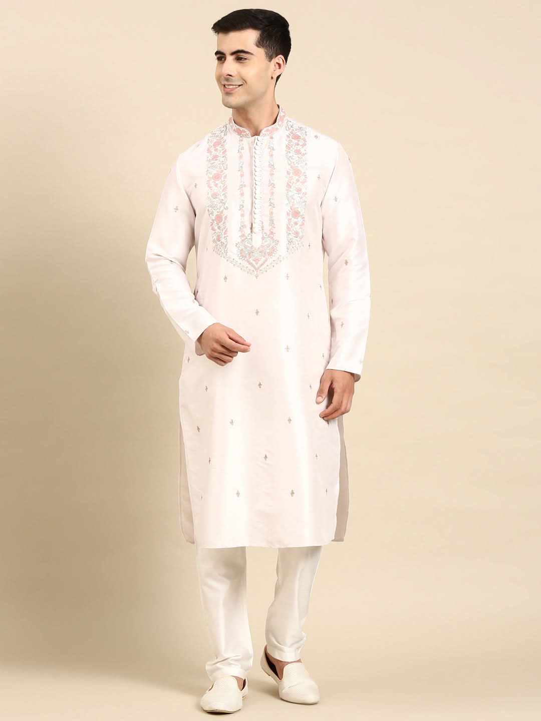 Baby Pink Embroidered Kurta Set