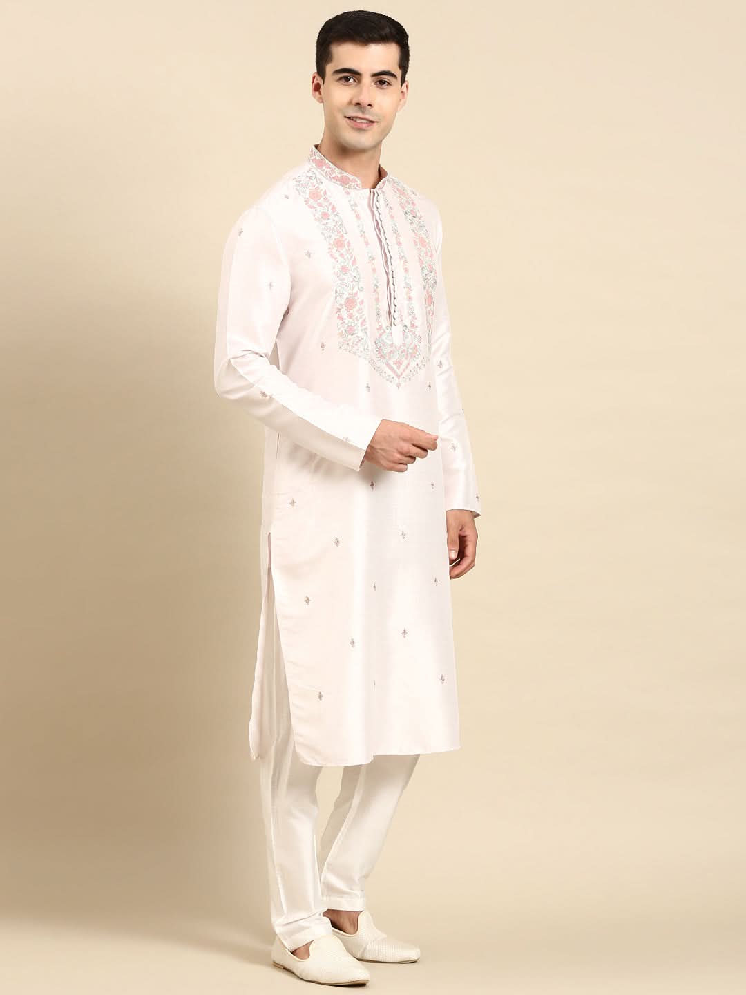 Baby Pink Embroidered Kurta Set
