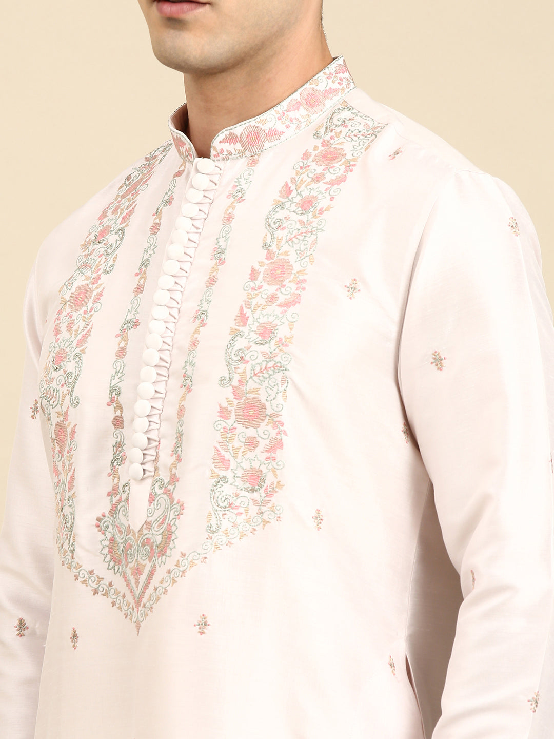 Baby Pink Embroidered Kurta Set