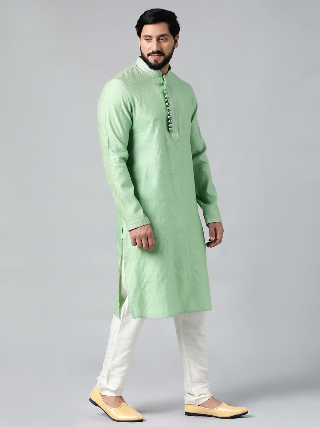 Light Green Embroidered Kurta Set