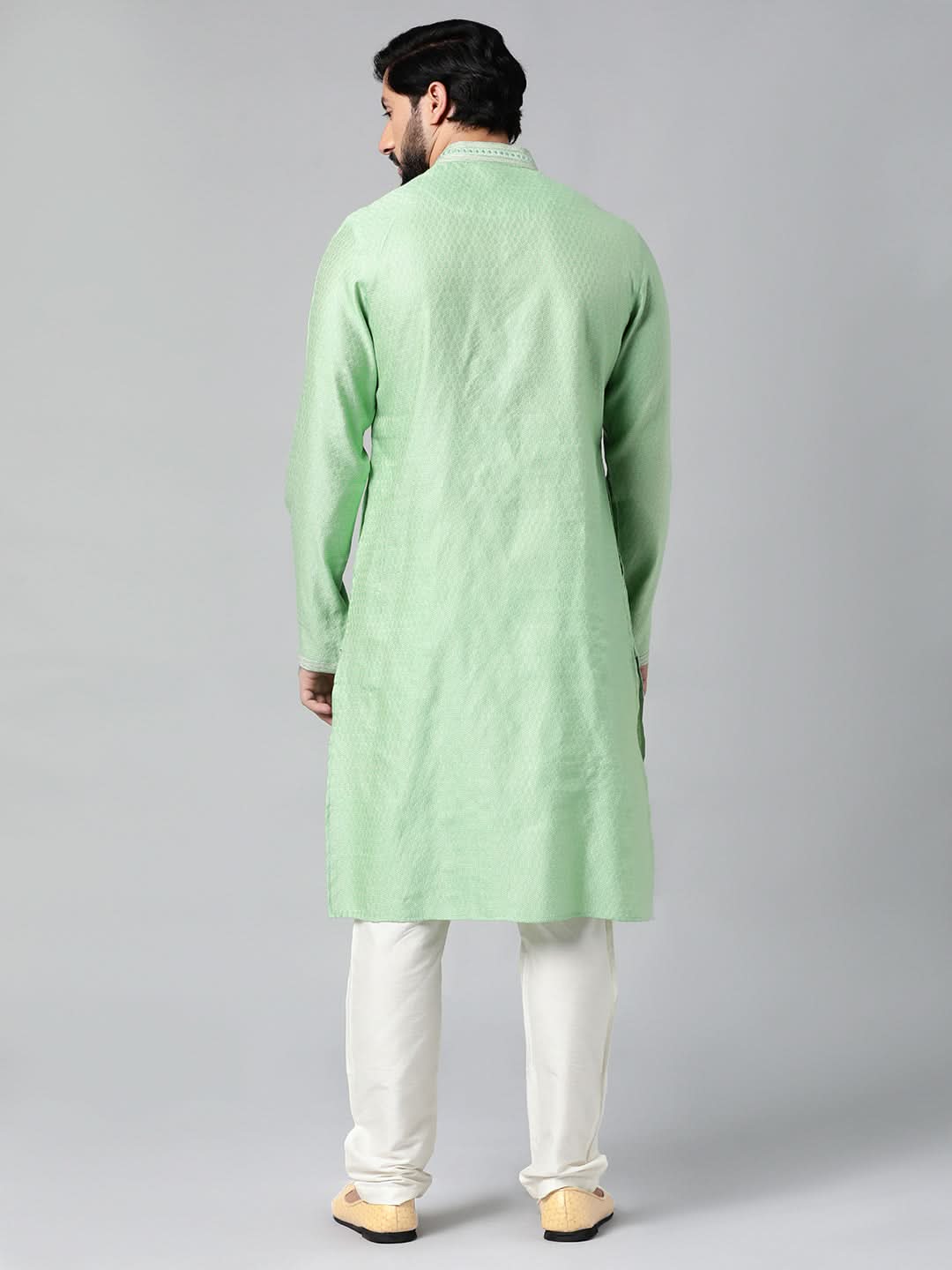 Light Green Embroidered Kurta Set