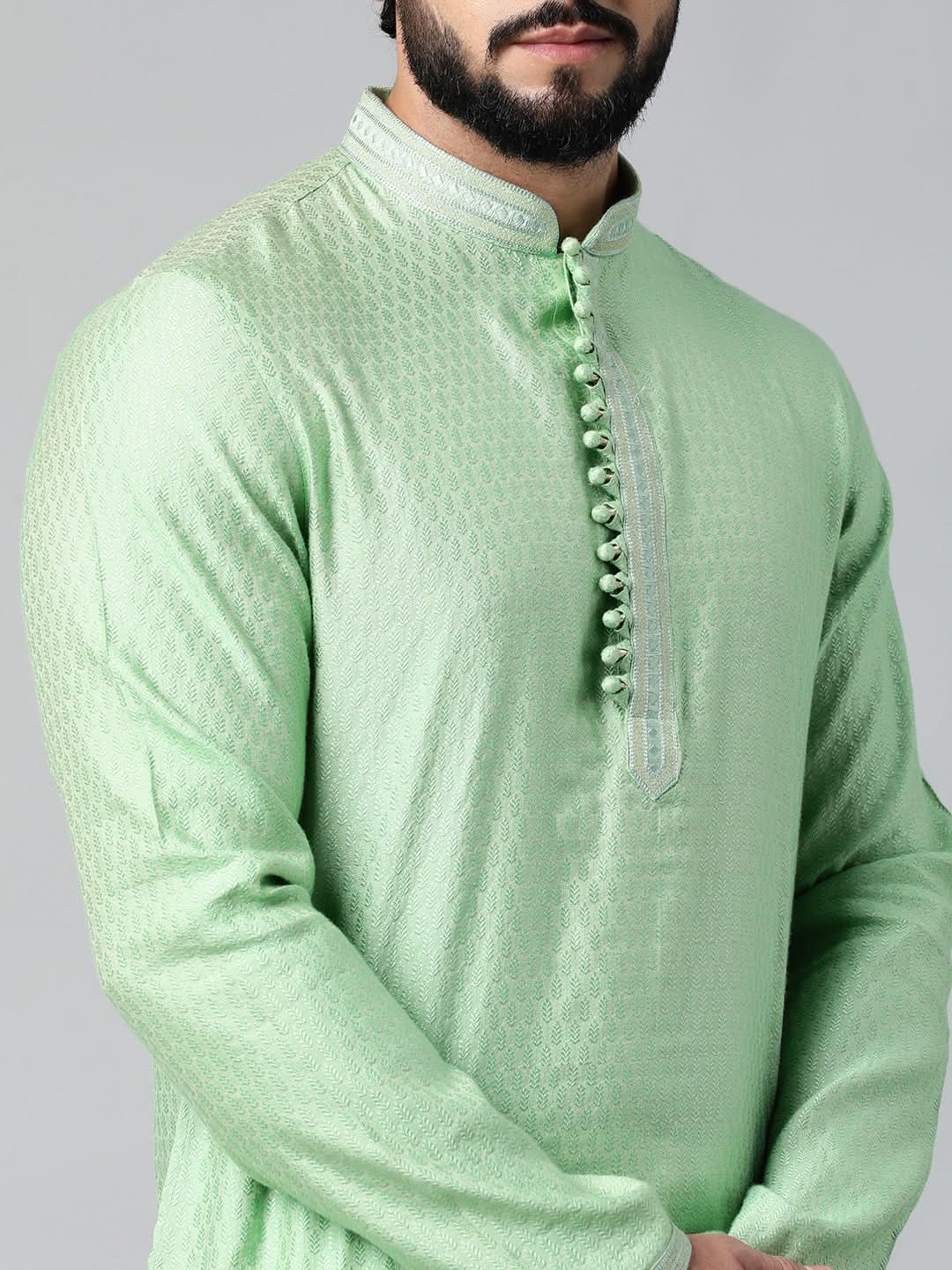 Light Green Embroidered Kurta Set