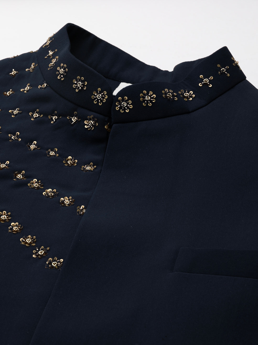 Blue Jacket Kurta Set