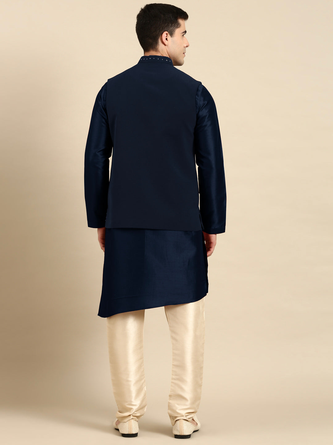 Blue Jacket Kurta Set