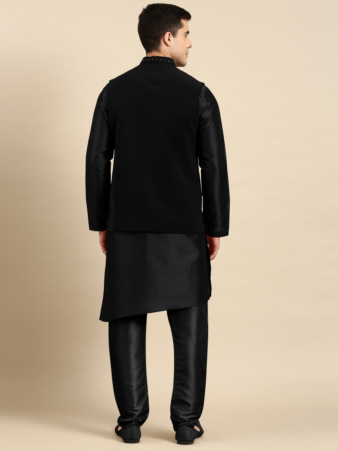 Black Jacket Kurta Set