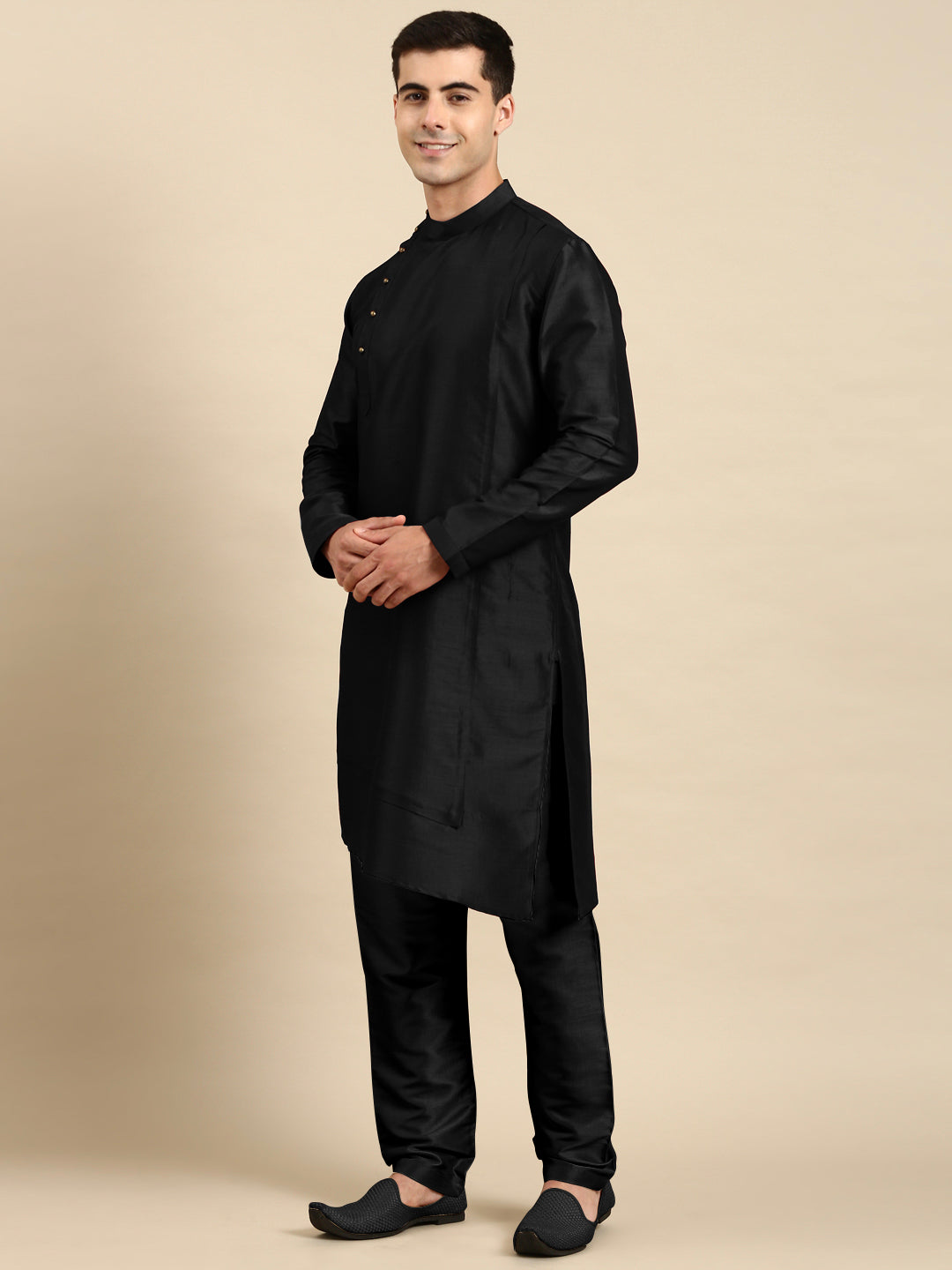 Black Jacket Kurta Set