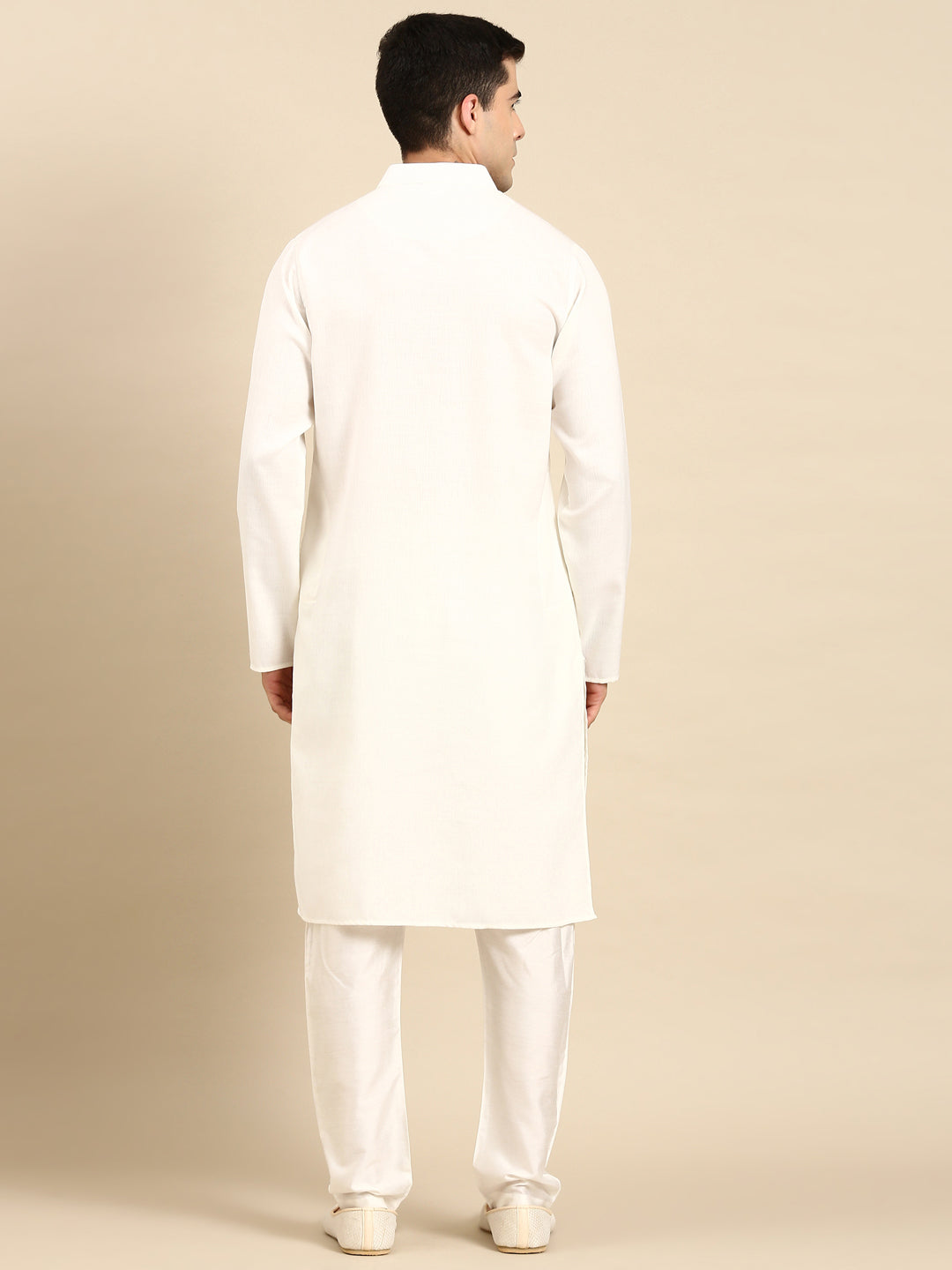 White twill weave Cotton Kurta  Set