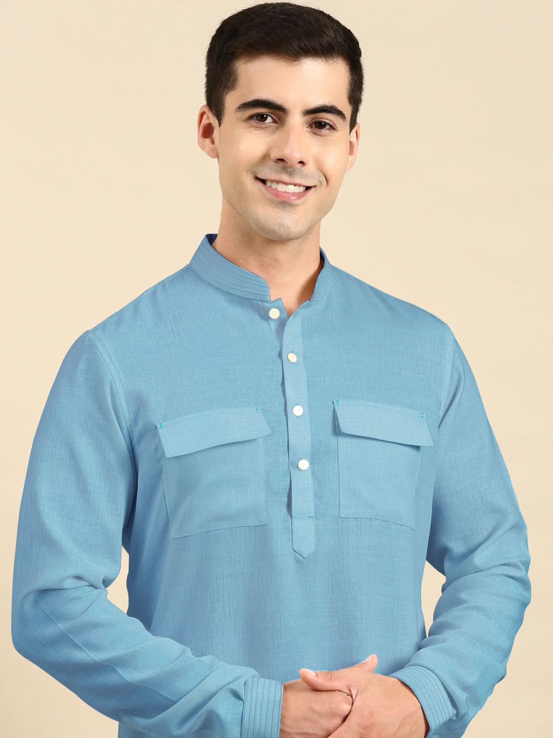 Light Blue Pathani Kurta Set