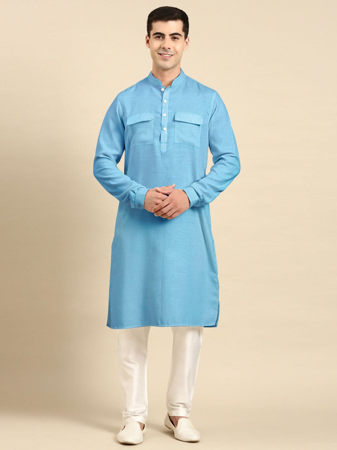 Light Blue Pathani Kurta Set