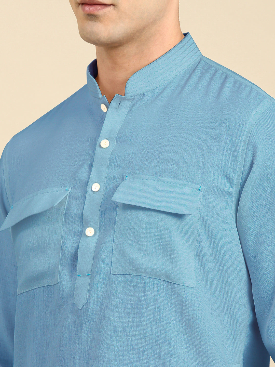 Light Blue Pathani Kurta Set