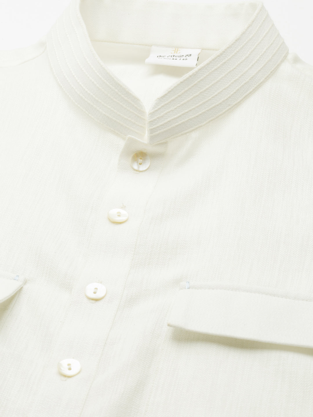 Off White Pathani Kurta Set