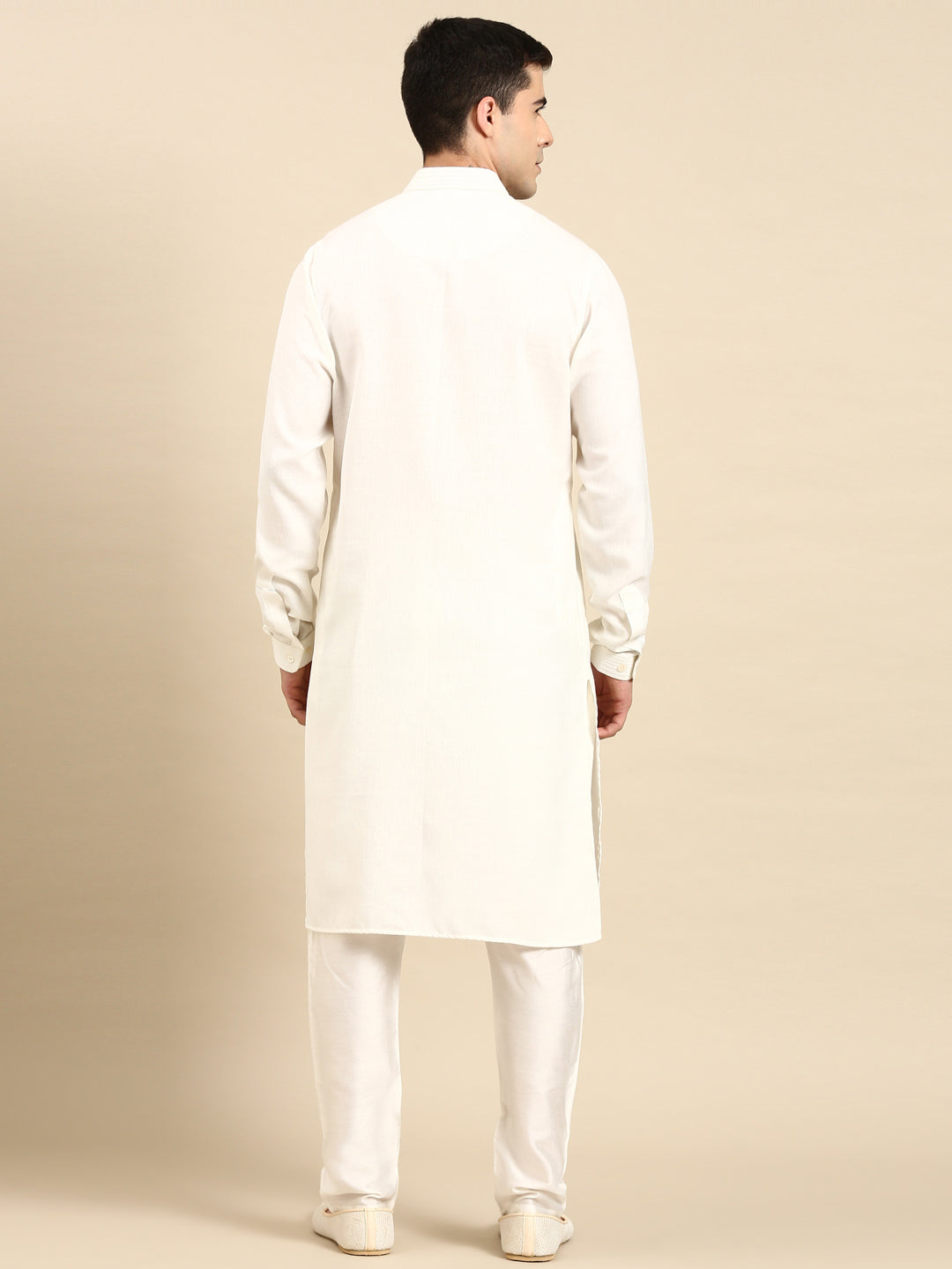 Off White Pathani Kurta Set