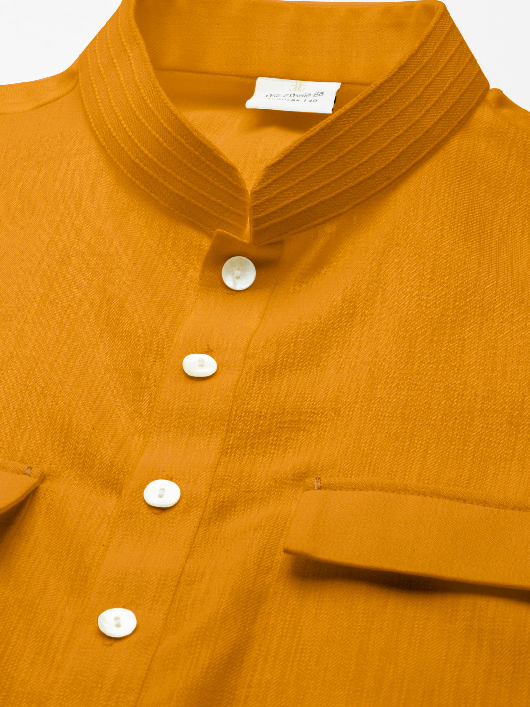 Mustard Pathani Kurta Set