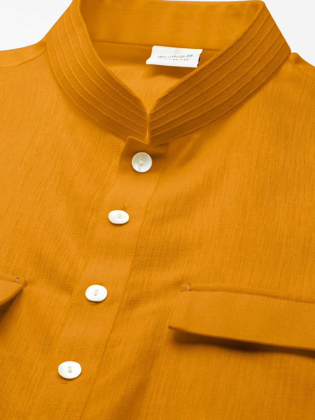 Mustard Pathani Kurta Set