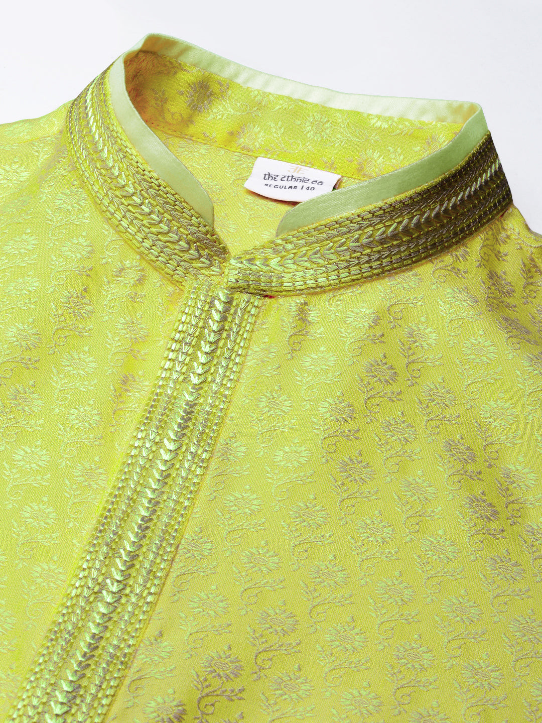 Jade Green Banarasi Jacquard Kurta Set