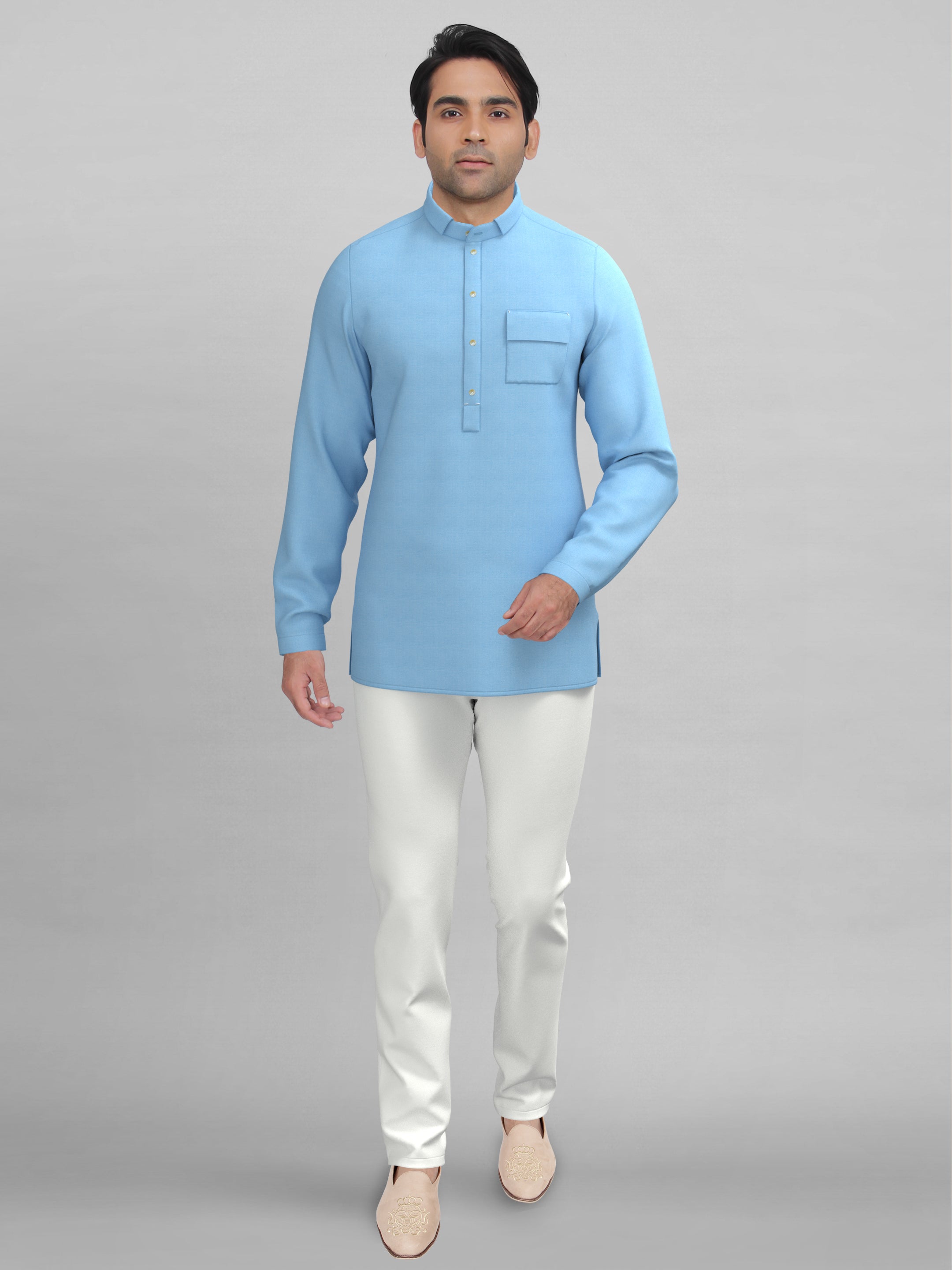 Light Blue Short Kurta