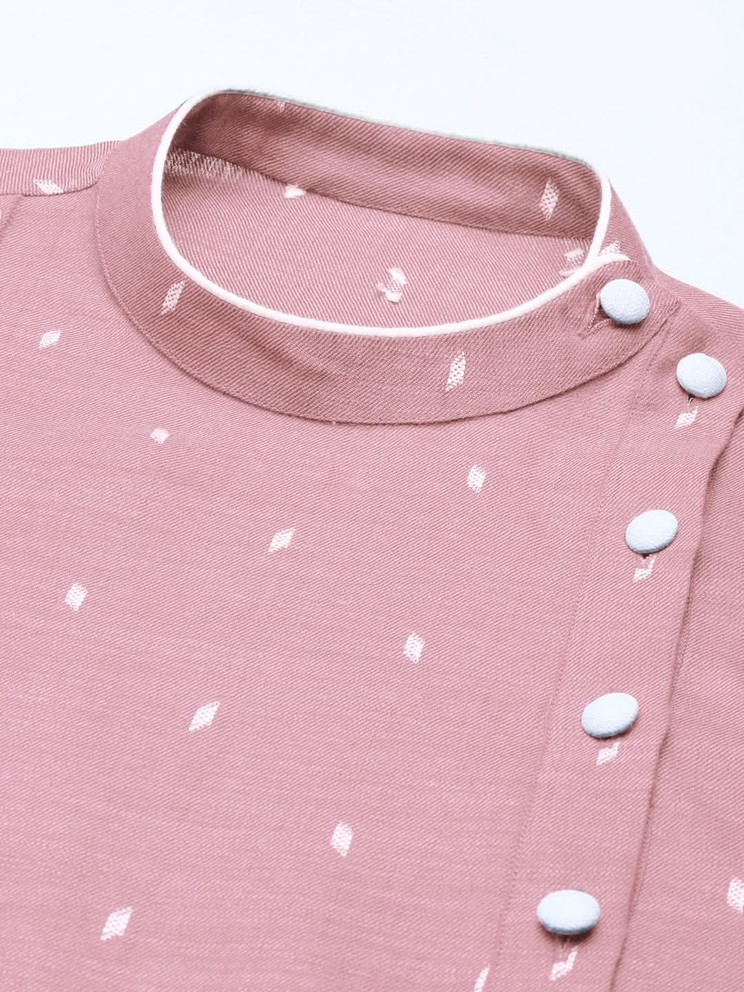 Pink Design Asymmetrical Kurta Set