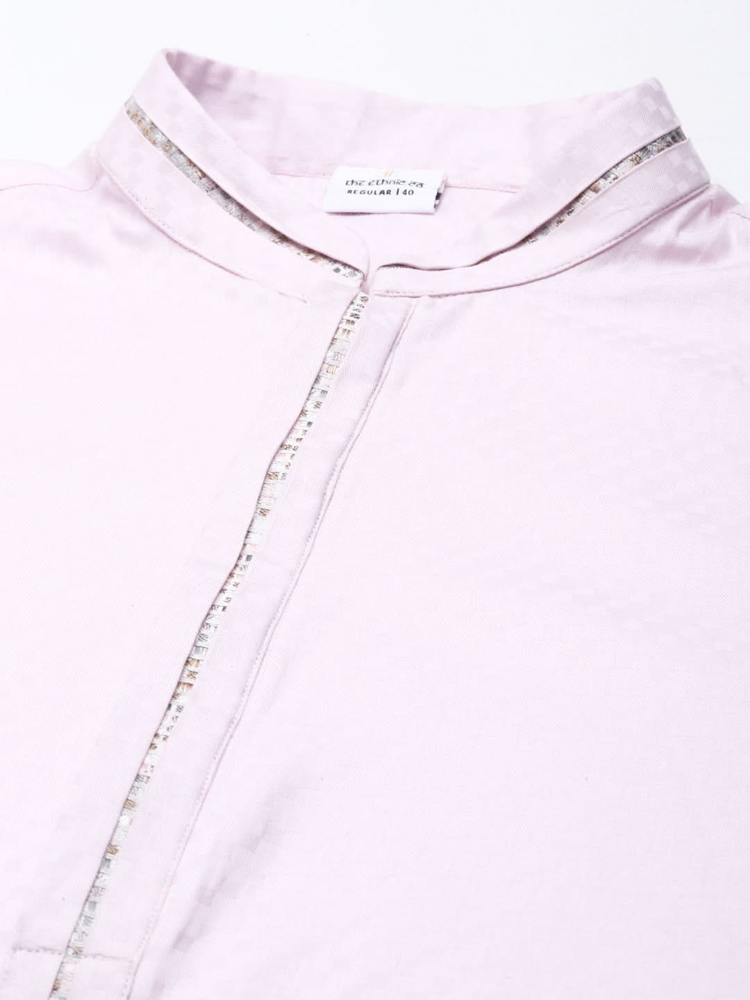 Baby Pink Cotton Kurta Set