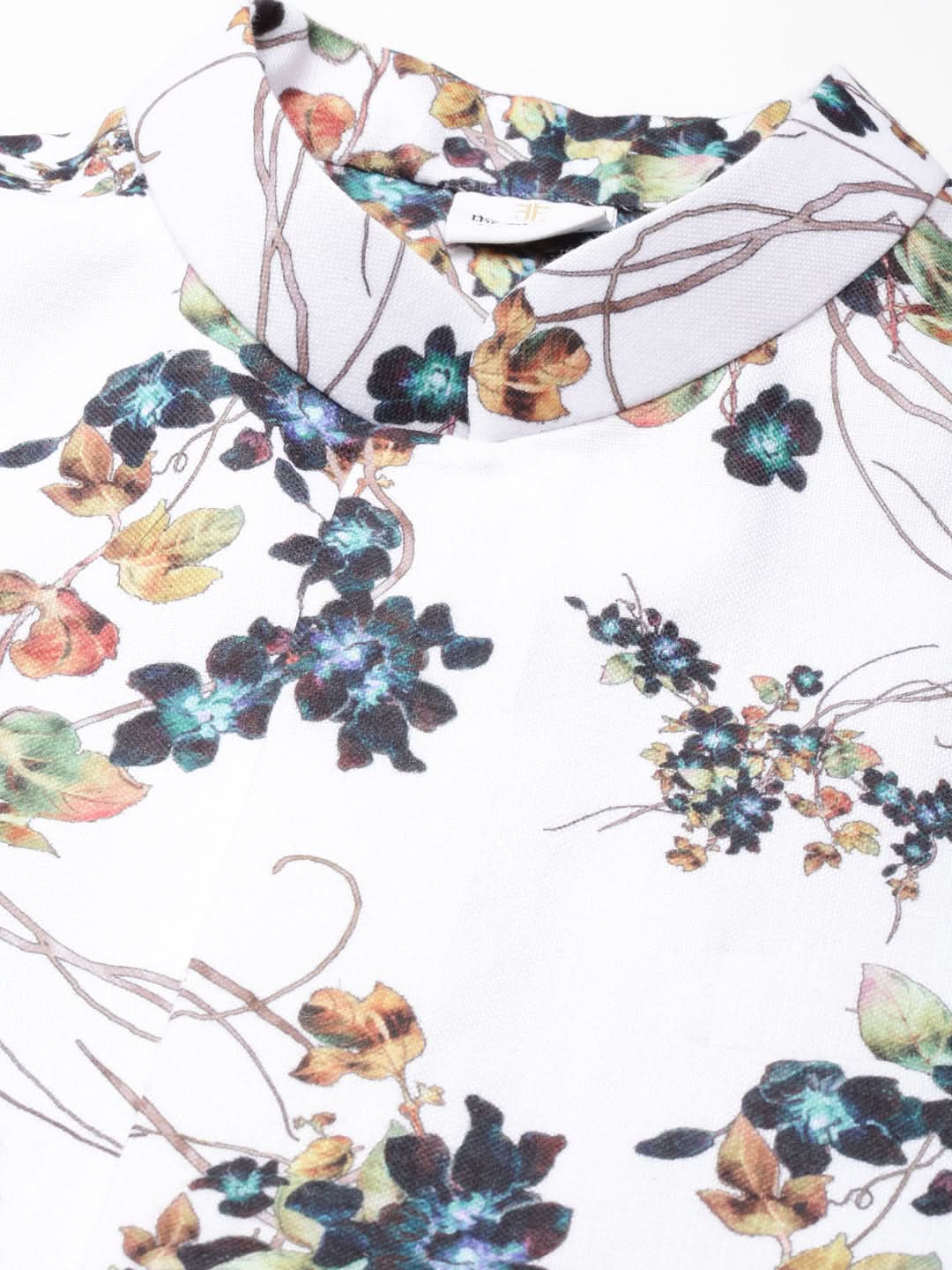 White Printed Jacket Kurta Set