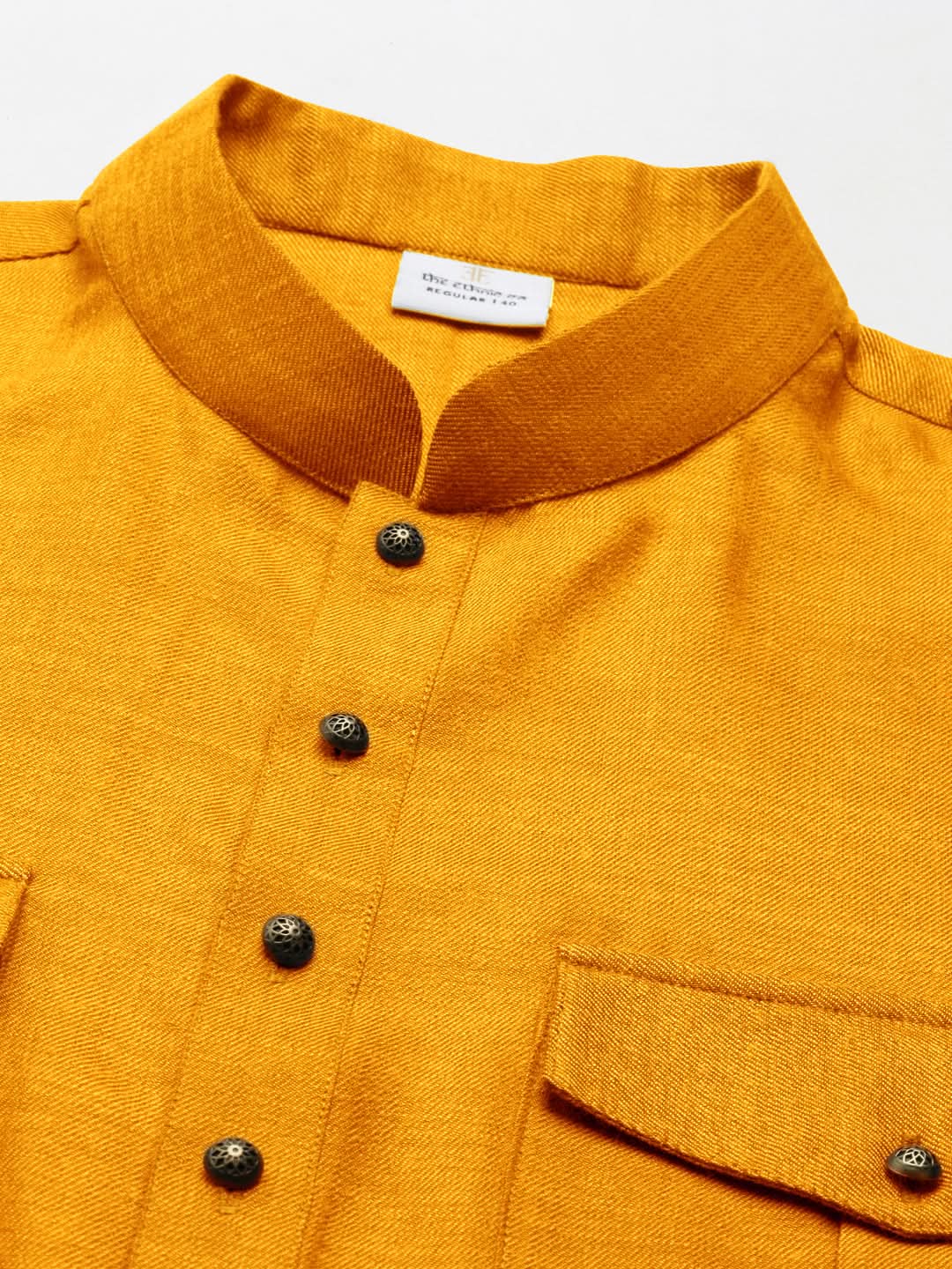 Mustard cotton Short Pathani