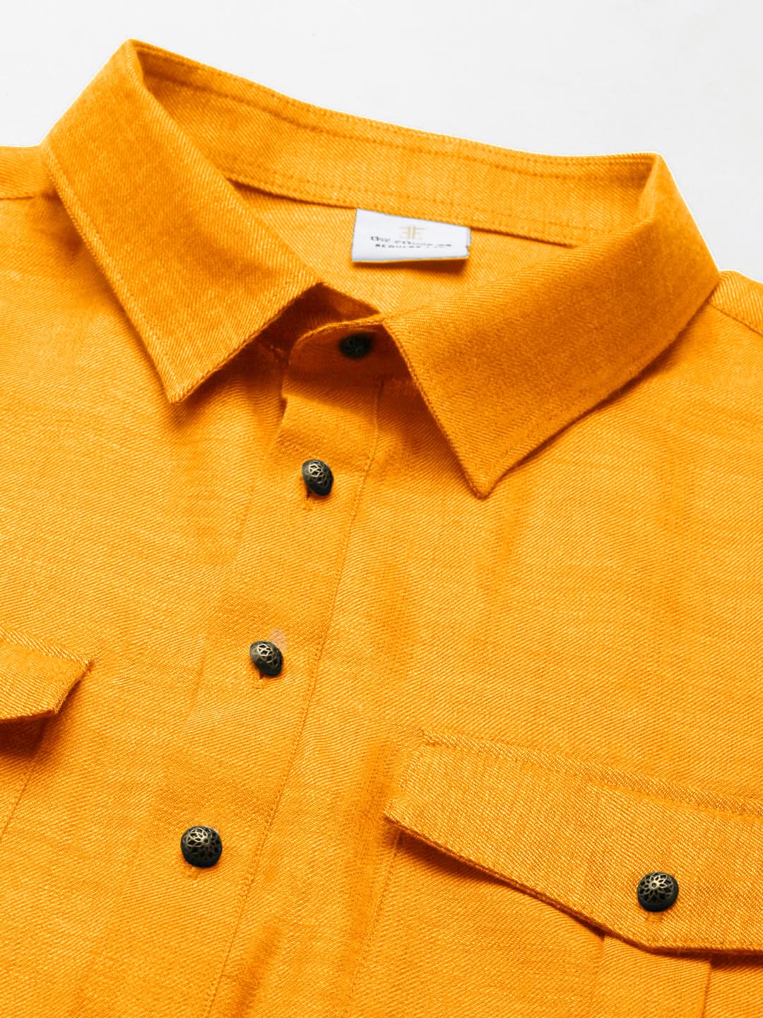 Mustard cotton Pathani with Salwar