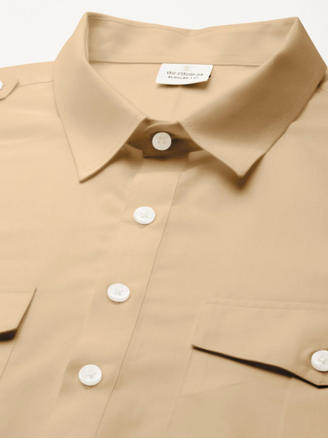 Beige fine Cotton Pathani with Salwar