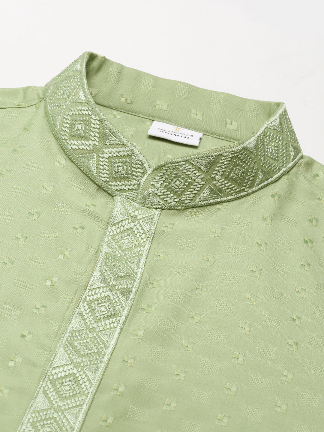 Light Green Embroidered Kurta Set