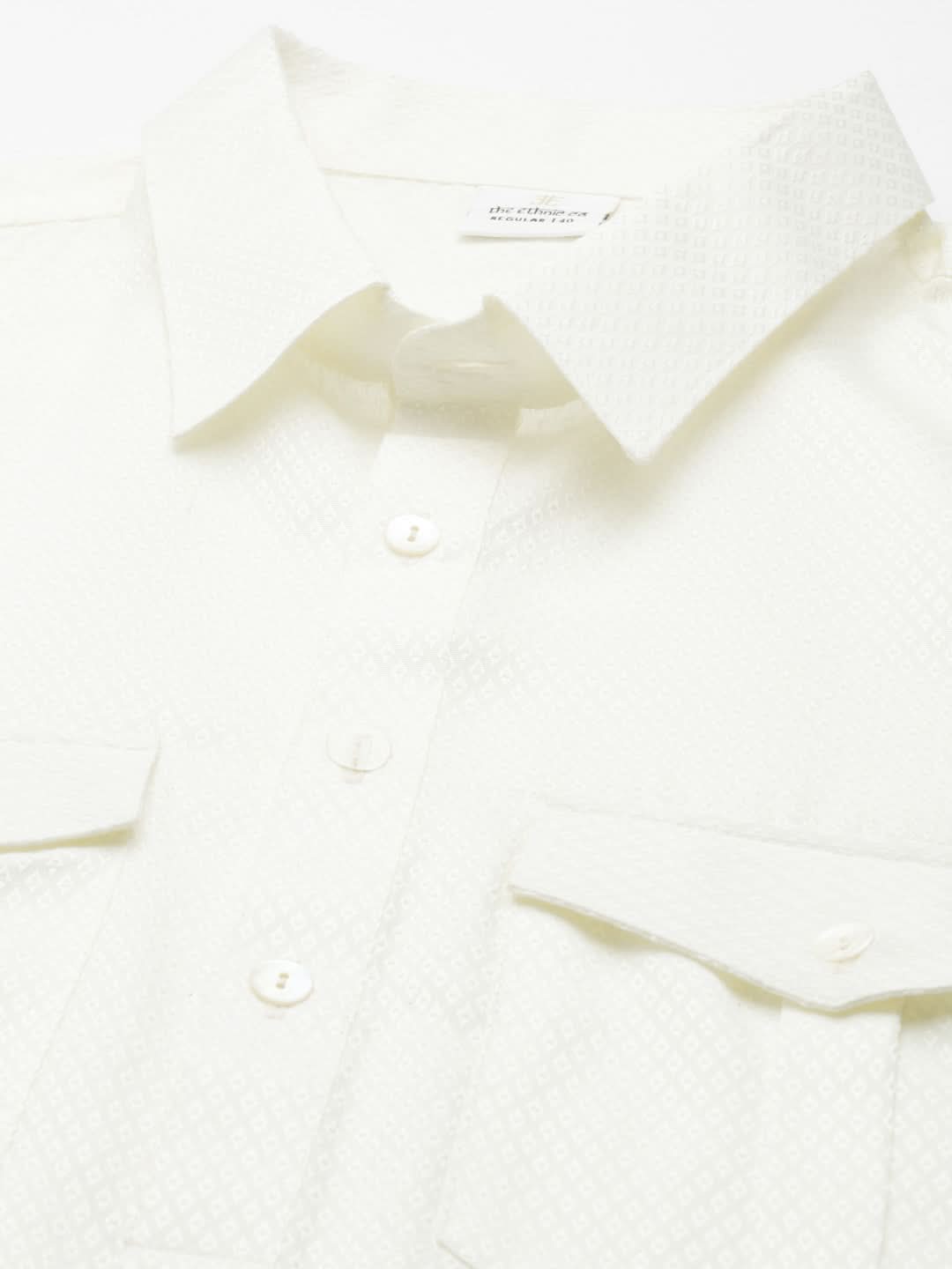 White Cotton Pathani With Salwar