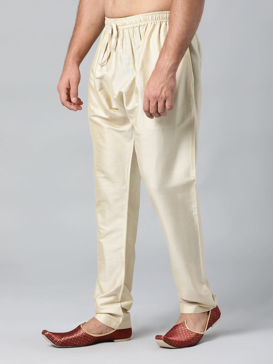 GOLD COTTON SILK PAJAMA